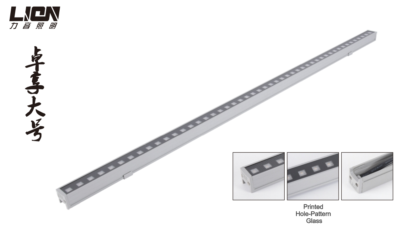 Printed Hole-Pattern Glass IP65 Led Linear Light LY-XTD-2008A1 B1