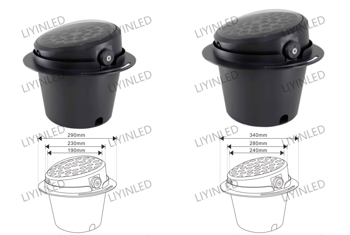 adjustable beam angle Die-cast aluminum led underground light LY-DM-4004