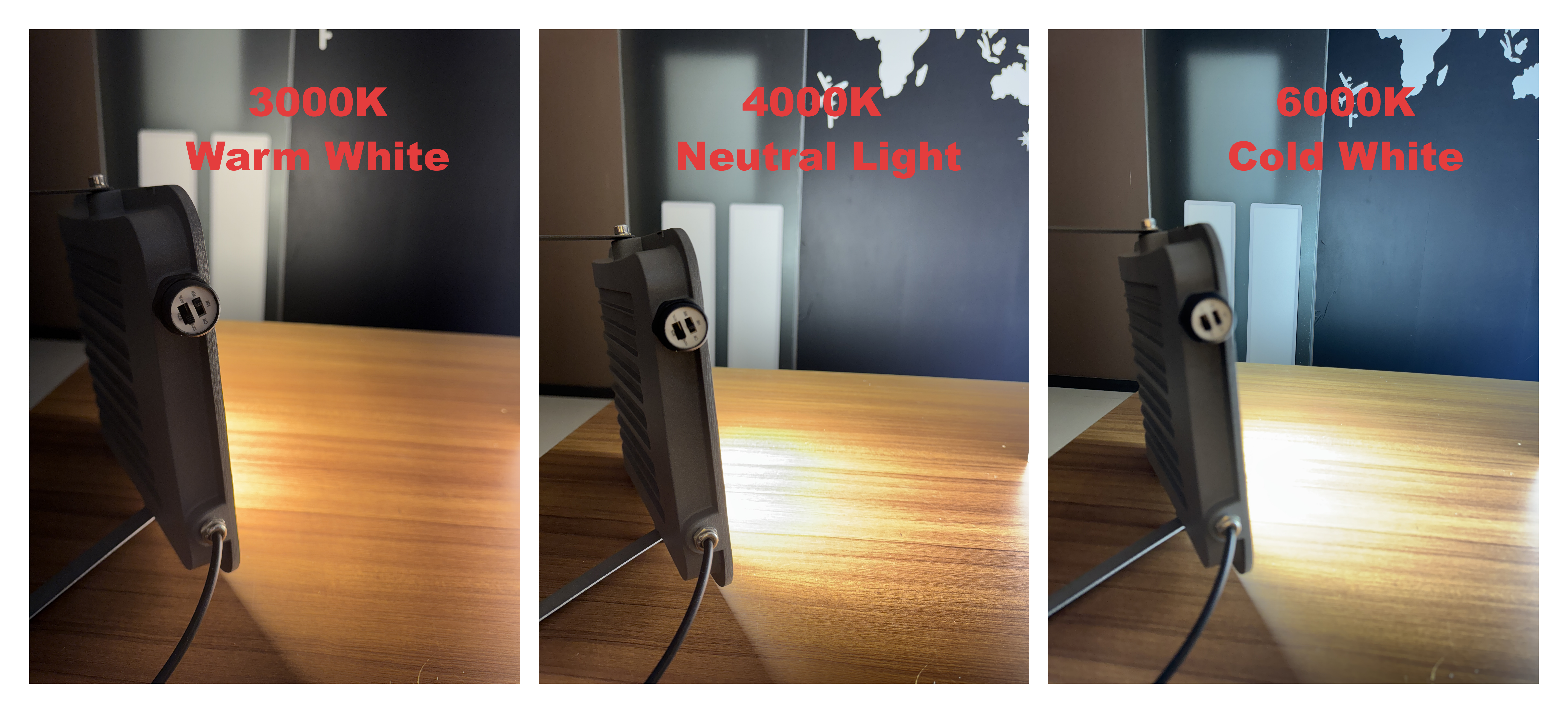 LED Floodlights Power and 3CCT three Color Temperature Dial APL-TG-BJX