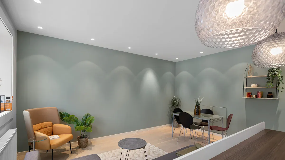 Design ideas for using recessed downlights in different rooms