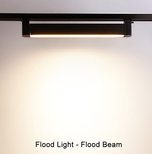 DOB LED Track Linear Flood Light | Die-Cast Aluminum Housing, 100LM/W, Optional Smooth & Prismatic Diffusion Panel