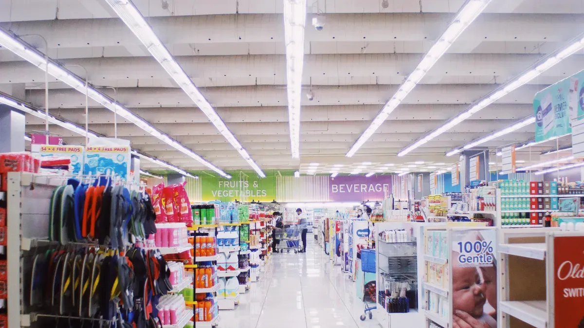 Soluções de iluminação LED para supermercados