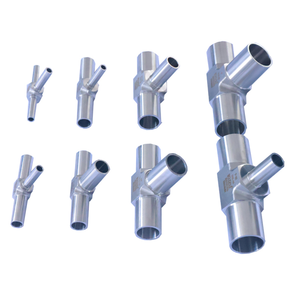 Welding variable diameter tee