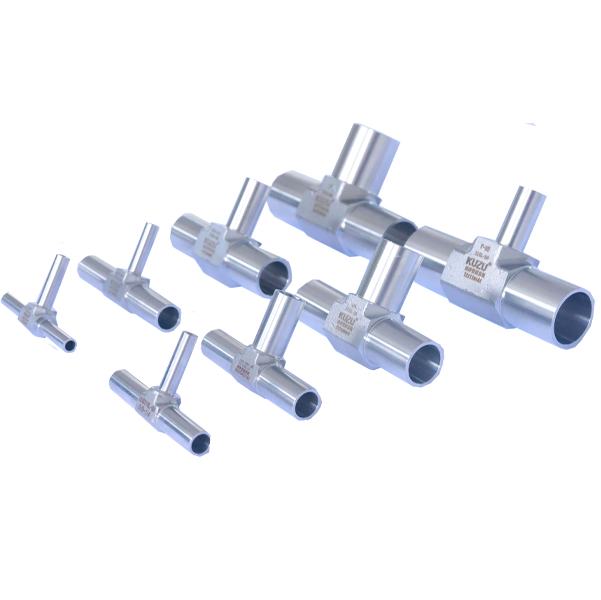 Welding variable diameter tee