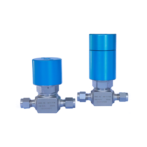 Válvula de diafragma pneumática com manga de cartão