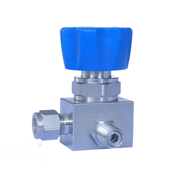 Válvula de diafragma na extremidade do barramento