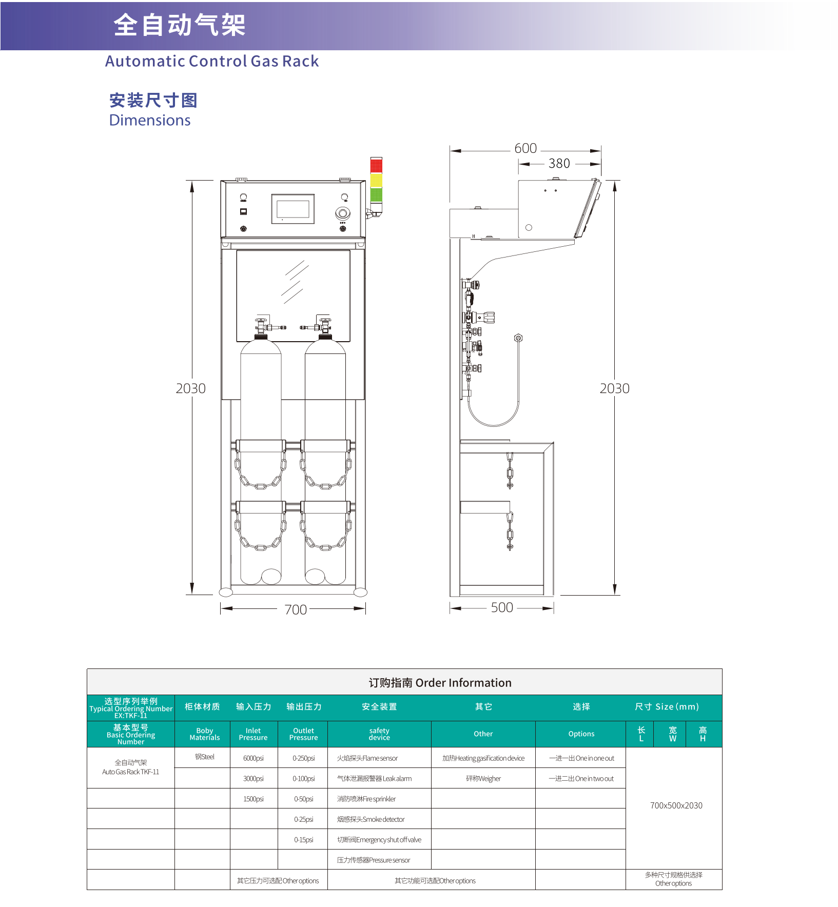 Intelligent gas cylinder rack Intelligent gas cylinder rack