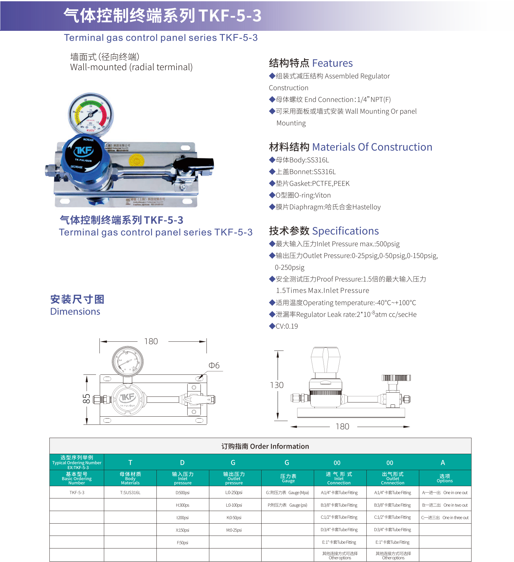 Single ball valve series wall mounted radial terminal TKF-5-3