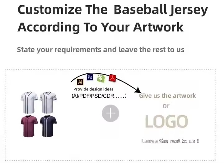 Customized Logo Sublimation Print Quick-Dry Sportswear Fashion Design Baseball Wear Blank Baseball Jersey