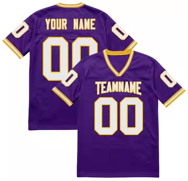 Wholesale Adult Youth Custom Polyester Mesh Sublimation Embroidery Patches American Football Jersey