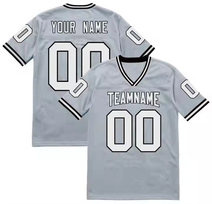 Wholesale Adult Youth Custom Polyester Mesh Sublimation Embroidery Patches American Football Jersey