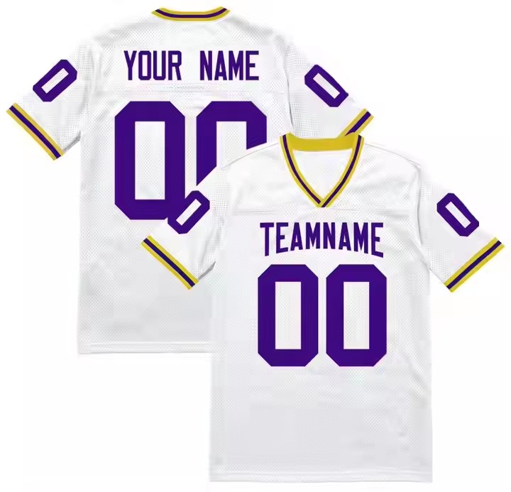 Wholesale Adult Youth Custom Polyester Mesh Sublimation Embroidery Patches American Football Jersey