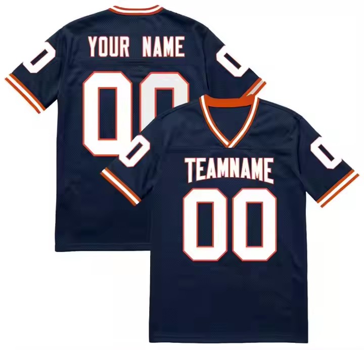 Wholesale Adult Youth Custom Polyester Mesh Sublimation Embroidery Patches American Football Jersey