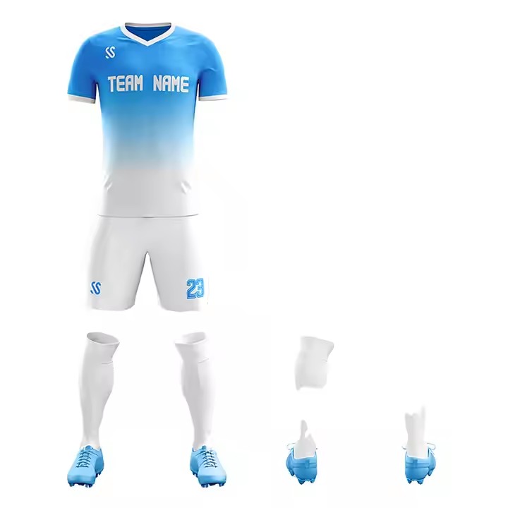 Wholesale Club Team Name Football Wear Uniform Sets Short Sleeves Men T Shirt Shorts Club Soccer Jersey