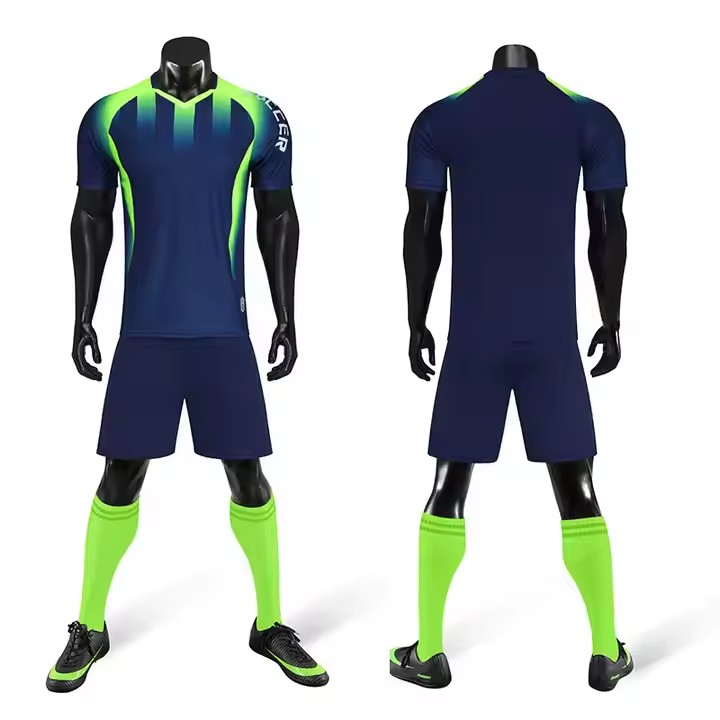 Training Outfit Team Uniform Athletic Shirts Sportswear Kit Boys Soccer Jersey Shorts Set Athletic Uniform Custom Soccer Jerseys
