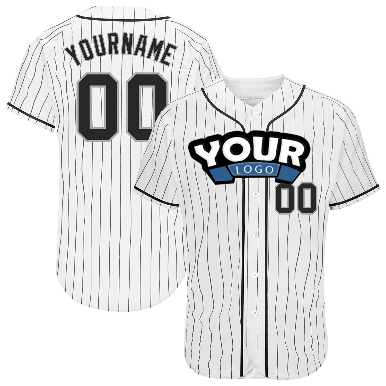 Sublimation logo Baseball Team Blank v Neck Striped Blank Custom Baseball Jersey Baseball Shirts