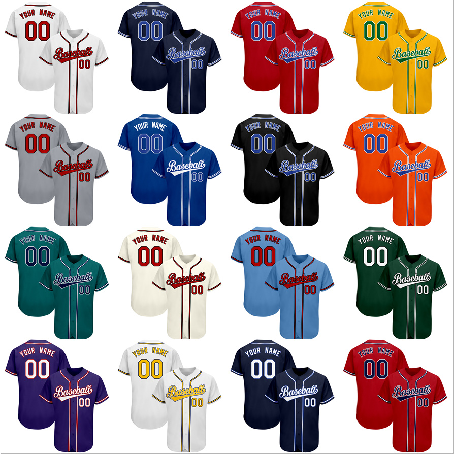 OEM Shirt Casual Sportswear Blank Plain Mens Baseball Uniform Baseball Jersey