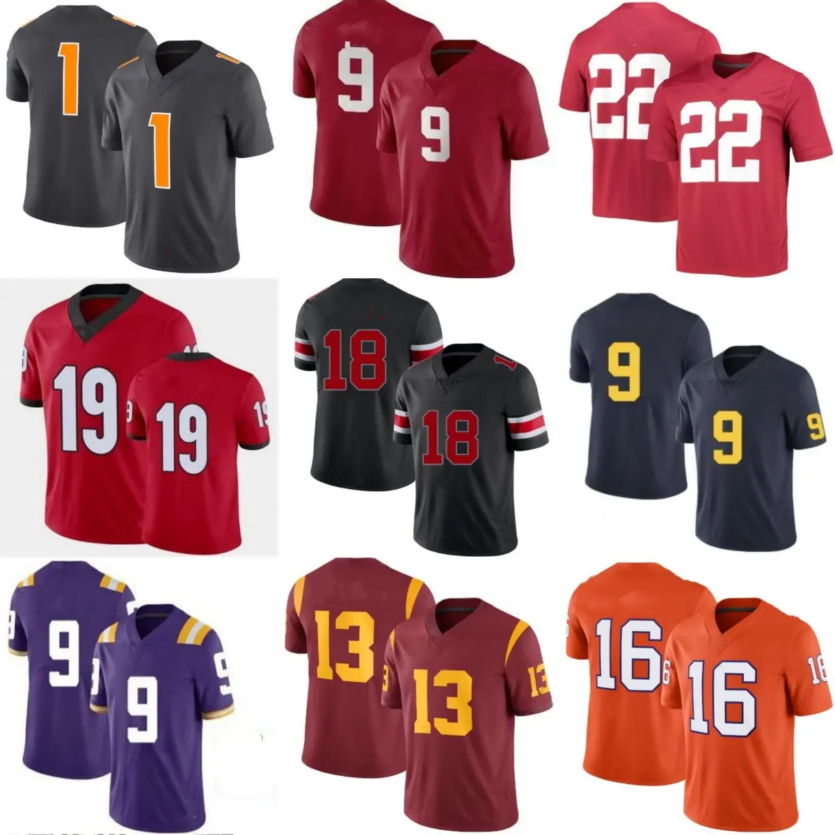 Custom Logo Sublimation Polyester American Football Jersey