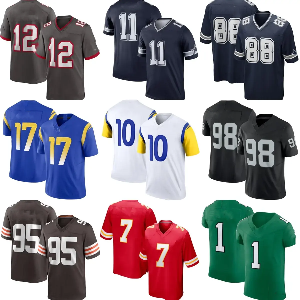 Custom Logo Sublimation Polyester American Football Jersey