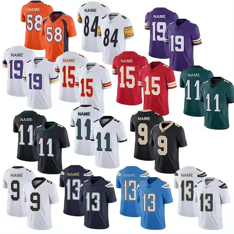 Custom Logo Sublimation Polyester American Football Jersey
