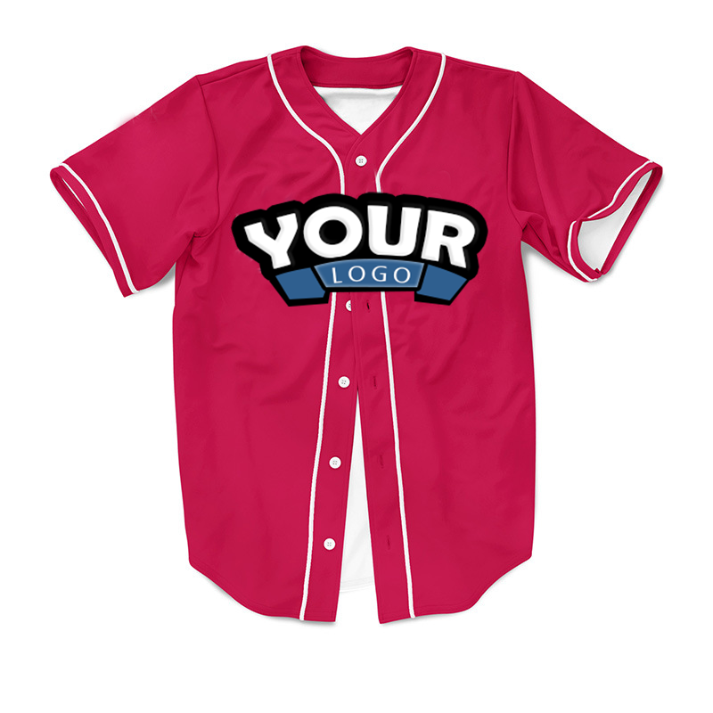 Good Quality Quick Dry Fashion Custom t Shirt Printed Baseball Jersey With Button ﻿