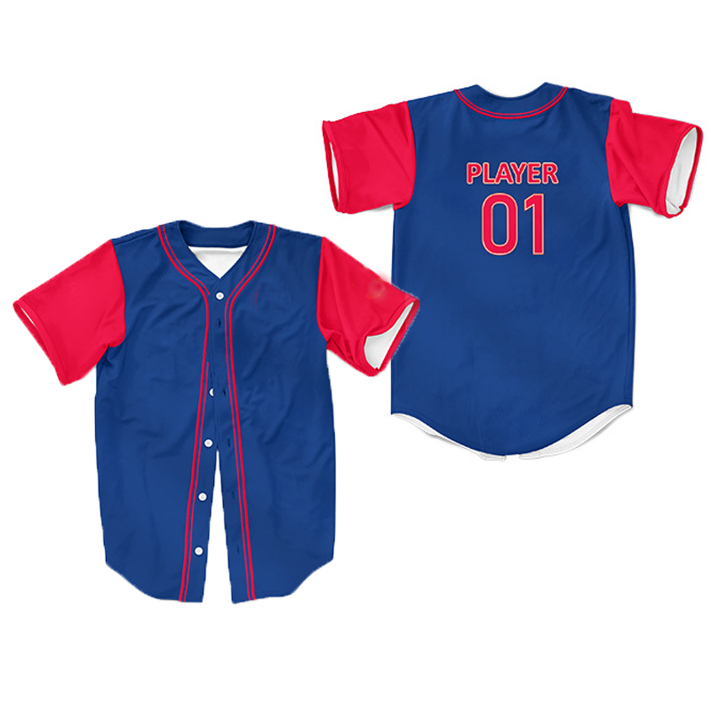 Good Quality Quick Dry Fashion Custom t Shirt Printed Baseball Jersey With Button ﻿