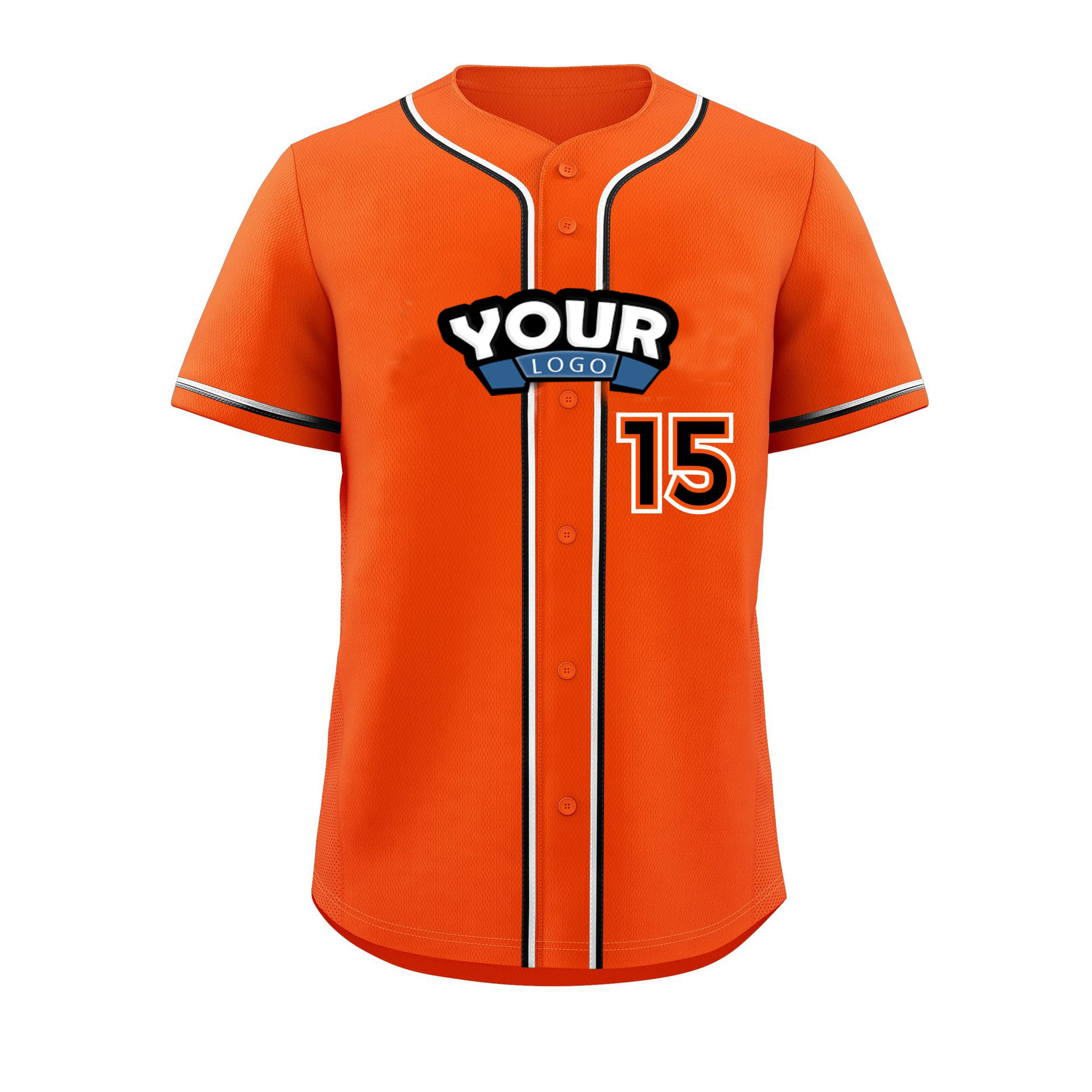 Breathable Short Sleeve Baseball Shirts Sublimation Printing Custom Baseball Jersey for Man