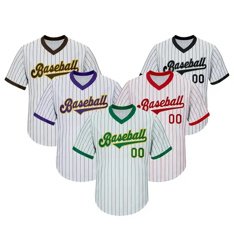 Youth Adult Kids Button-down Breathable Baseball Uniform Shirt Custom Cheap Team Baseball Jersey