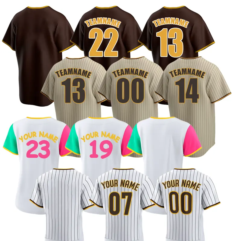 Youth Adult Kids Button-down Breathable Baseball Uniform Shirt Custom Cheap Team Baseball Jersey