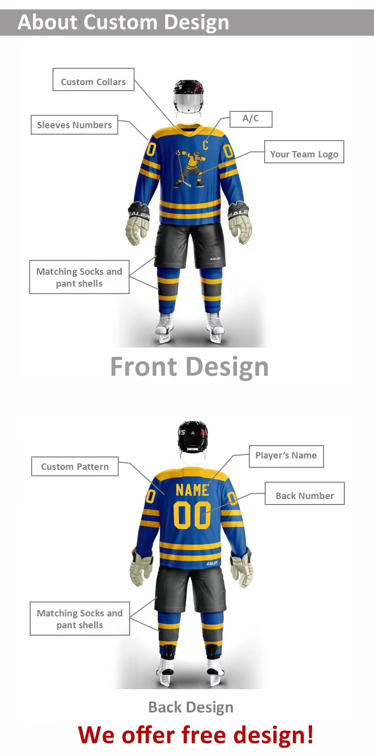 100% Polyester Ice Hockey Jerseys