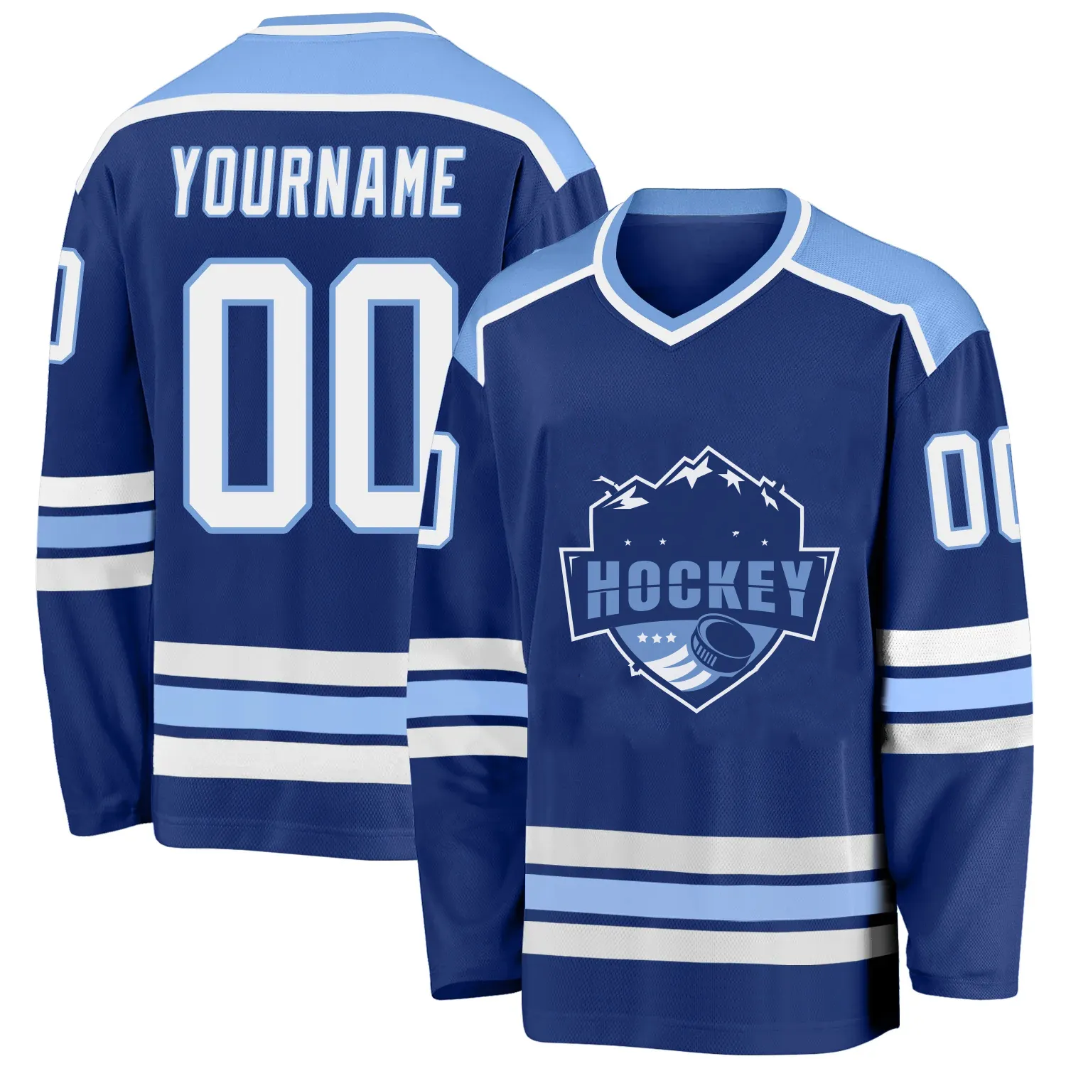 Polyester Long Sleeve Ice Hockey Sports Team Shirts Breathable Sublimation Custom Ice Hockey Jersey