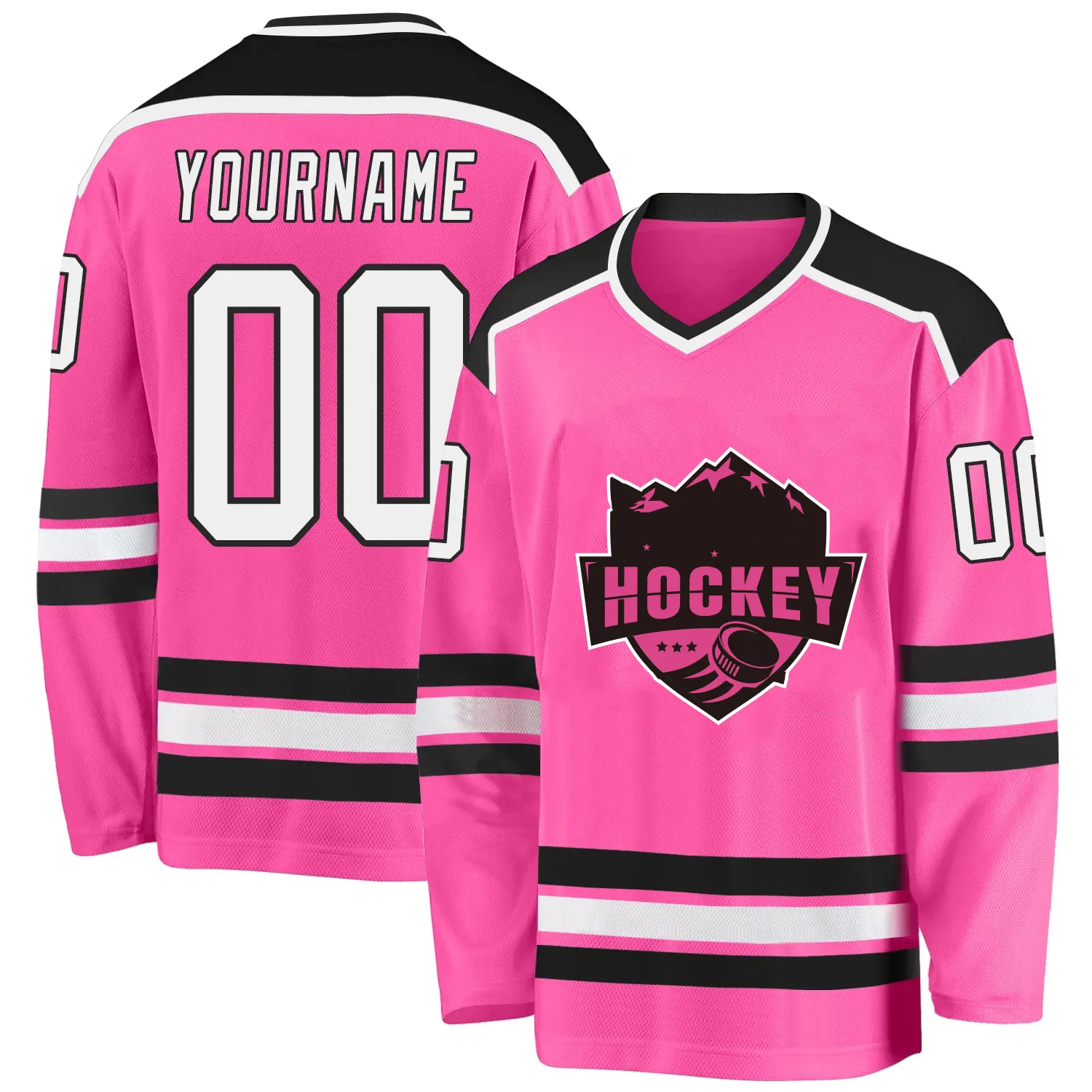 Polyester Long Sleeve Ice Hockey Sports Team Shirts Breathable Sublimation Custom Ice Hockey Jersey