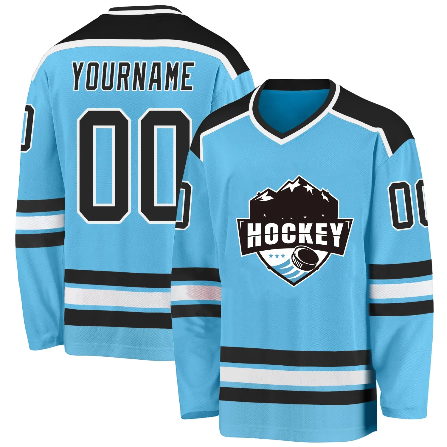 Polyester Long Sleeve Ice Hockey Sports Team Shirts Breathable Sublimation Custom Ice Hockey Jersey