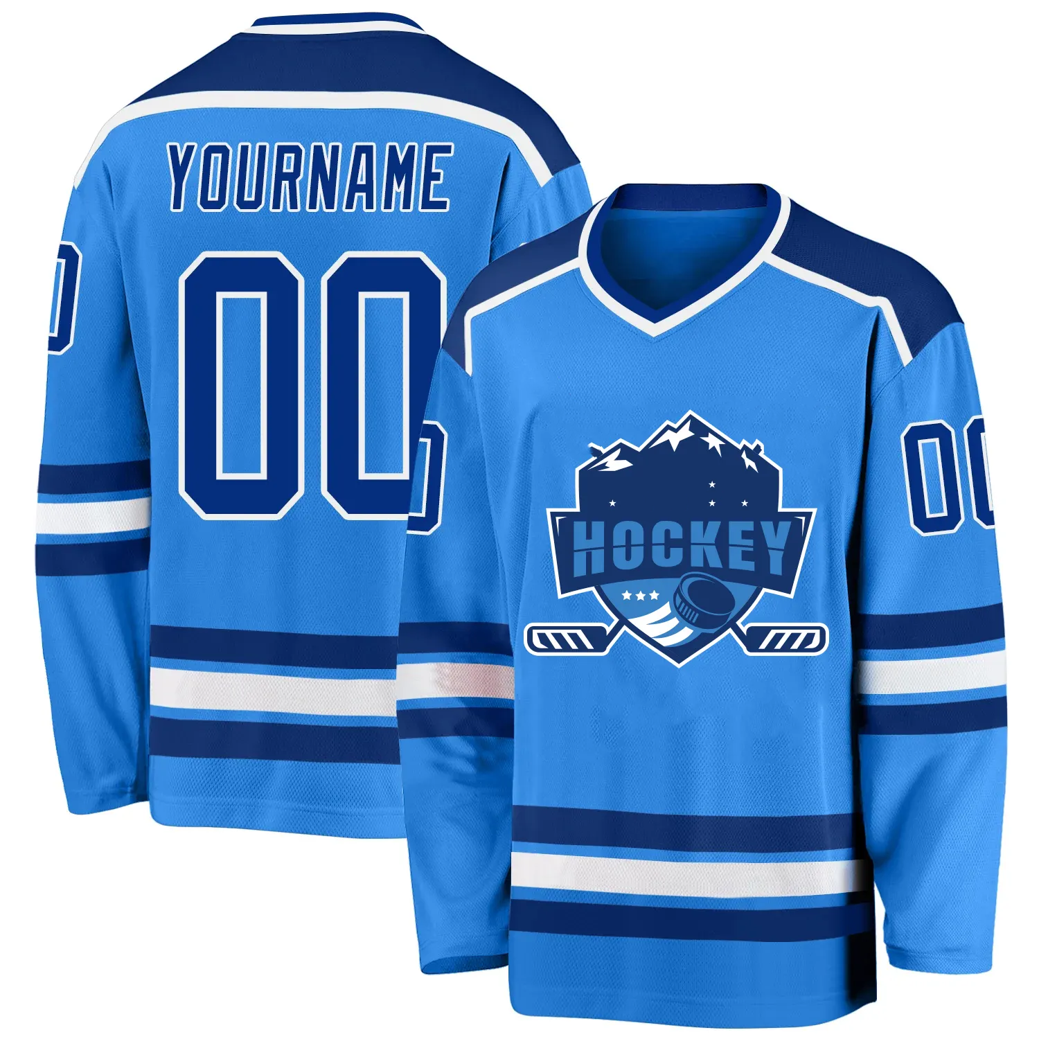 Polyester Long Sleeve Ice Hockey Sports Team Shirts Breathable Sublimation Custom Ice Hockey Jersey