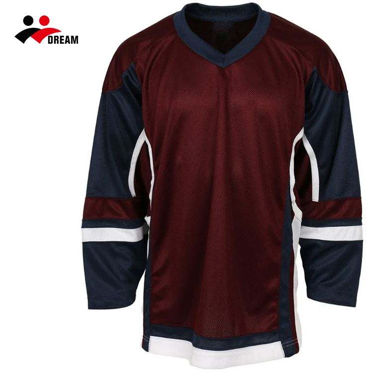 Customized Design Embroidery Hockey Jersey High Quality Sublimated Ice Hockey Uniform