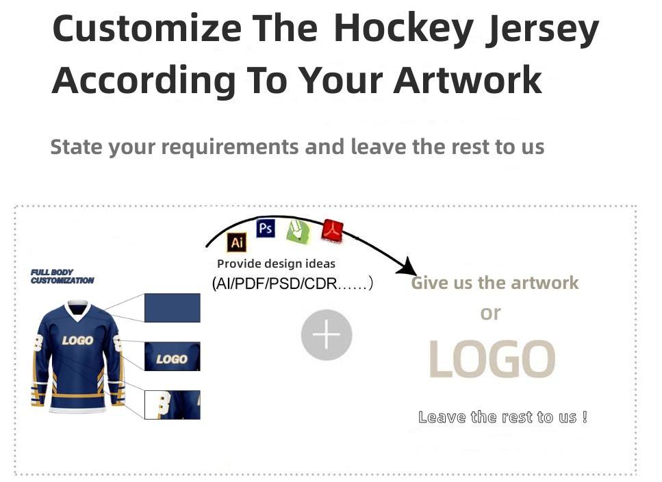 Custom Printing Ice Hockey Jersey Personalized Durable Ice Hockey Wear Sublimated Ice Hockey Jerseys