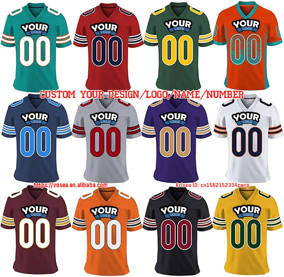 American Football Jerseys Men Custom Stitched Patch American Football Wear Embroidery
