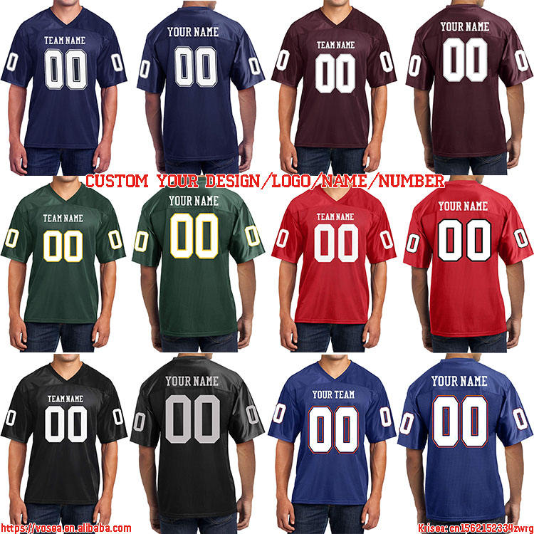 American Football Jerseys Men Custom Stitched Patch American Football Wear Embroidery