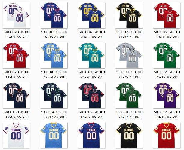 Adult Youth Custom Polyester Mesh Sublimation Embroidery Patches American Football Jersey With Factory