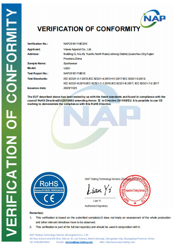 NAP Certificate