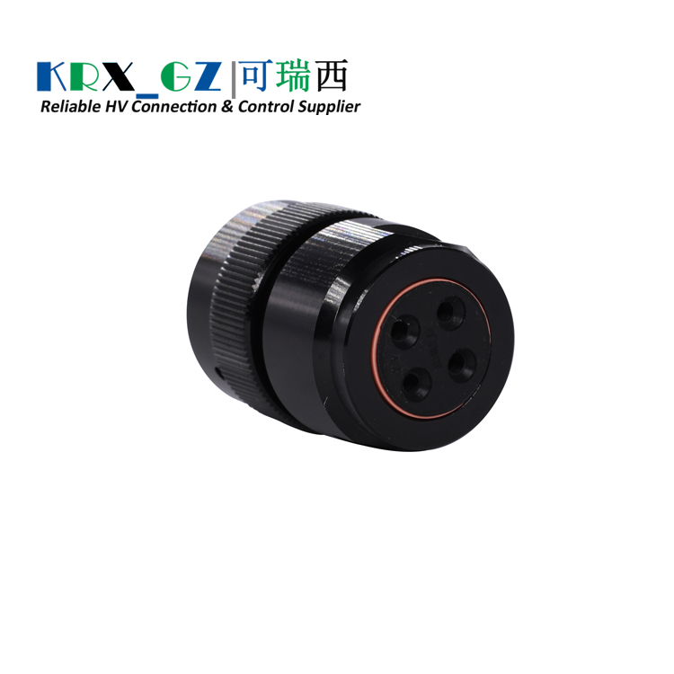 EV High Voltage Waterproof Connector 4 Pin 16A/25A/35A Metal Plug For 2.5 mm²/4.0mm²/6.0mm² Wire