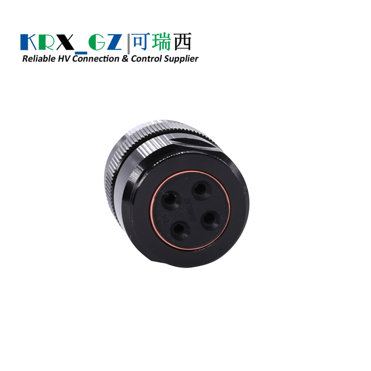 EV High Voltage Waterproof Connector 4 Pin 16A/25A/35A Metal Plug For 2.5 mm²/4.0mm²/6.0mm² Wire