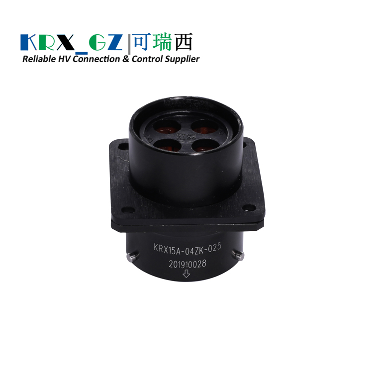 HV EV Connector 16A/25A/35A 4Pin IP67 Waterproof Metal Circle Socket For 2.5 mm²/4.0mm²/6.0mm² Wire