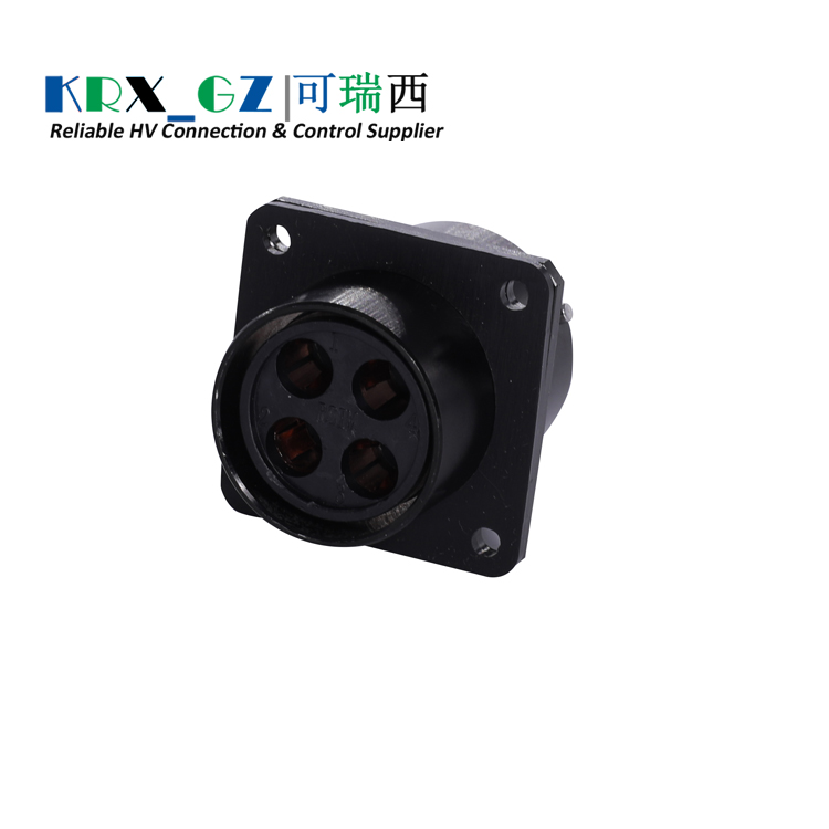 HV EV Connector 16A/25A/35A 4Pin IP67 Waterproof Metal Circle Socket For 2.5 mm²/4.0mm²/6.0mm² Wire