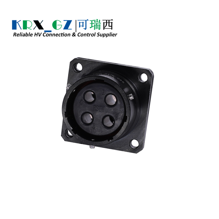 HV EV Connector 16A/25A/35A 4Pin IP67 Waterproof Metal Circle Socket For 2.5 mm²/4.0mm²/6.0mm² Wire