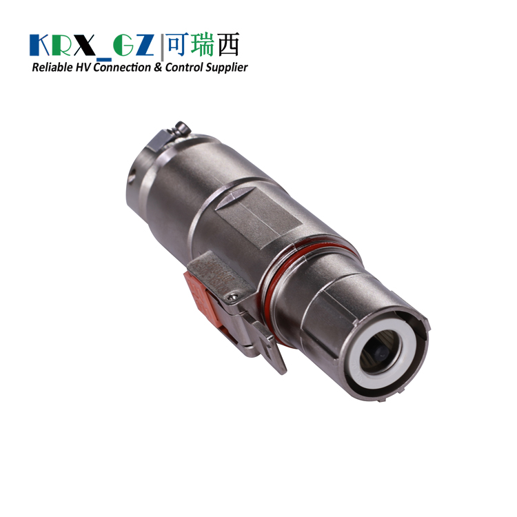 High Current Automotive HVIL Connectors 1 Pin 150A/200A/250A IP67 Waterproof Shield Metal Straight Plug