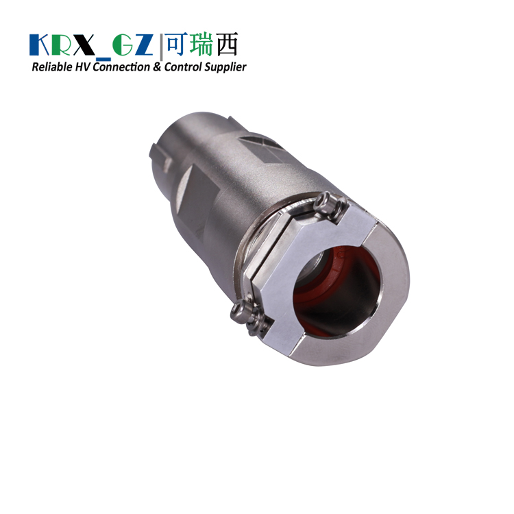 High Current Automotive HVIL Connectors 1 Pin 150A/200A/250A IP67 Waterproof Shield Metal Straight Plug