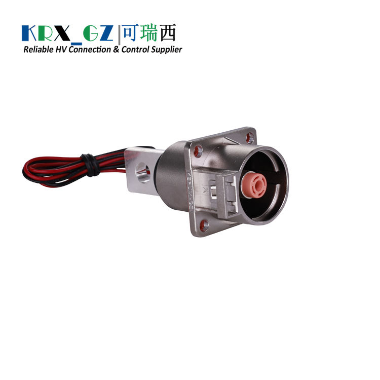 High Voltage EV Connectors 1 Pin Metal Receptacle HV Interlock Multi Key IP67 For 50 mm² Shield Cable