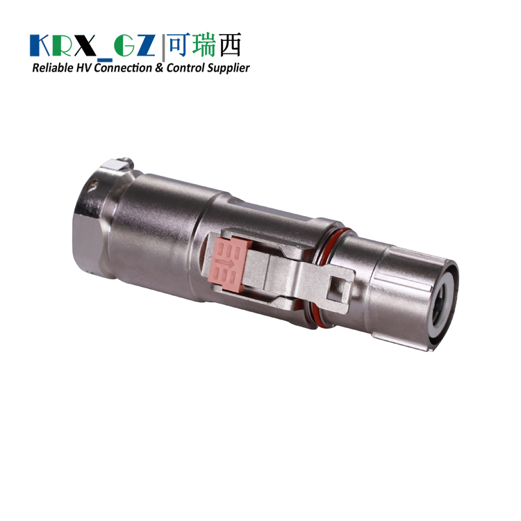 High Voltage EV Connectors 1 Pin Metal Receptacle HV Interlock Multi Key IP67 For 50 mm² Shield Cable