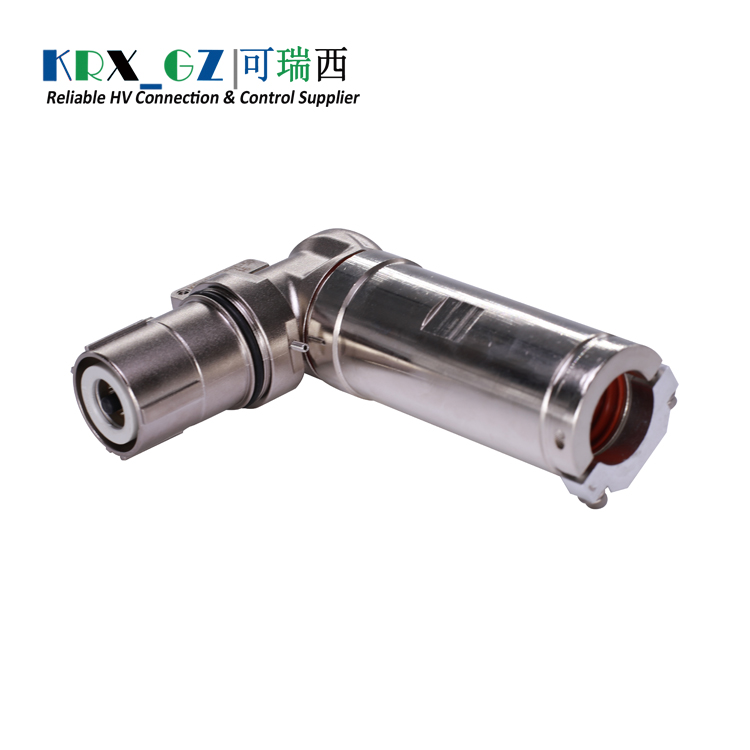 High Voltage Connector 1 Pin 500A HVIL Shield Cable Right Angle Metal Plug X Key 120mm² Cable